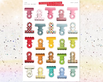 Office Whimsy • Junk Journal Sticker Sheet • Trinkets & Tidbits • Scrapbook Stickers • Vision Board • Moodboard Sticker Aesthetic