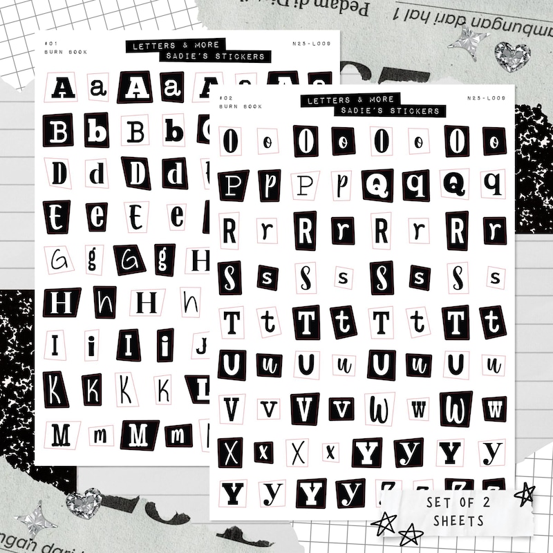 Burn Book Alphabet - Etsy