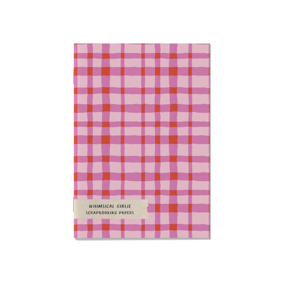 Whimsical Girlie • Scrapbooking Paper Booklet • Double Sided Craft Paper • Patterned Paper • Junk Journal, Scrapbook Paper Book