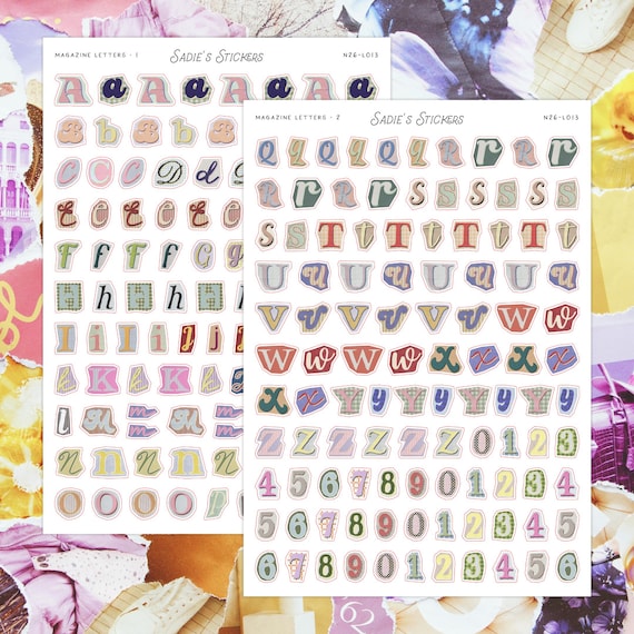Magazine Letters Set • Decorative Journaling Sticker Sheet • Junk Journal • Scrapbook Sticker • Vision Board