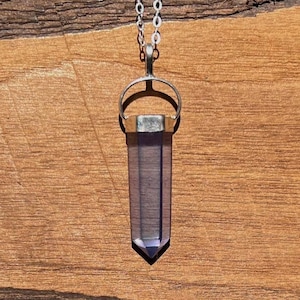 Indigo Aura Tanzan Aura Quartz Crystal Pendant ~ 925 Sterling Silver