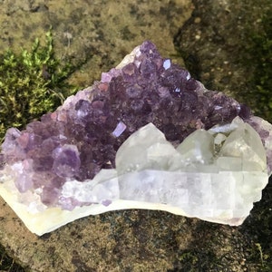 Amethyst with Calcite Specimen Geode ~ Uruguay