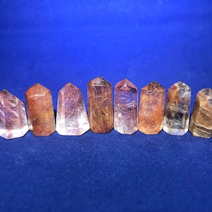 Mini Rutilated Quartz tower point generator - Brazil ~ tiny towers