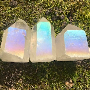 Large Angel Aura Quartz Tower Point ~ Brazil