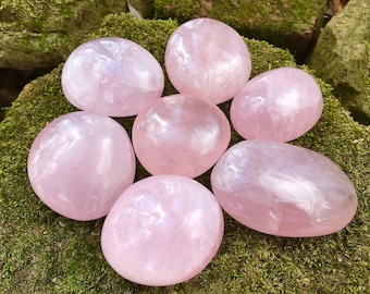 Choose your Gemmy Rose Quartz Palm Stone