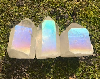 Große Angel Aura Quarz Turmspitze ~ Brasilien