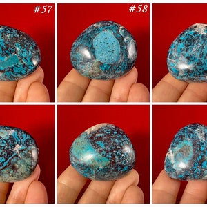 Choose your Chrysocolla tumbled stone crystal Peru image 9