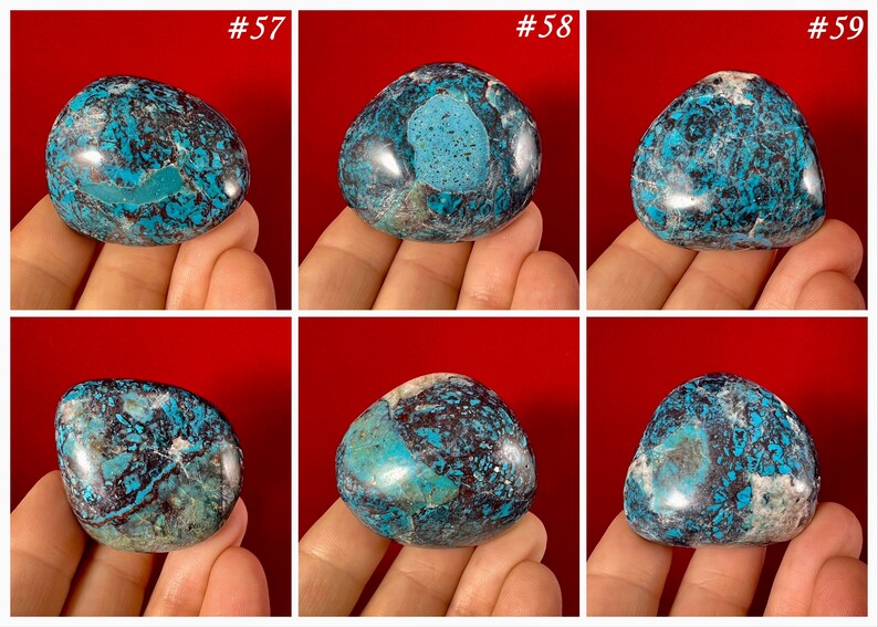 Choose your Chrysocolla tumbled stone crystal Peru image 9