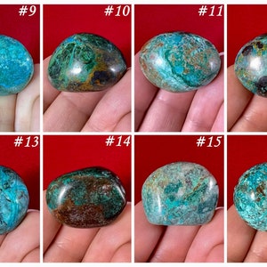 Choose your Chrysocolla tumbled stone crystal Peru image 3