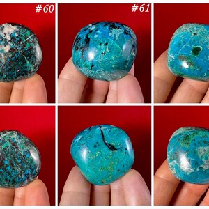 Choose your Chrysocolla tumbled stone crystal Peru image 10