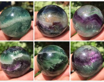 Rainbow Fluorite Sphere ~ 35-41 mm (1.37" - 1.61") ~ Stand Included