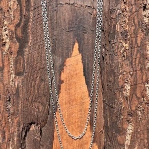 925 Sterling Silver Cable Chain | Made in Italy | 20 or 22 Inch Necklace | Fine Silver Chain image 3