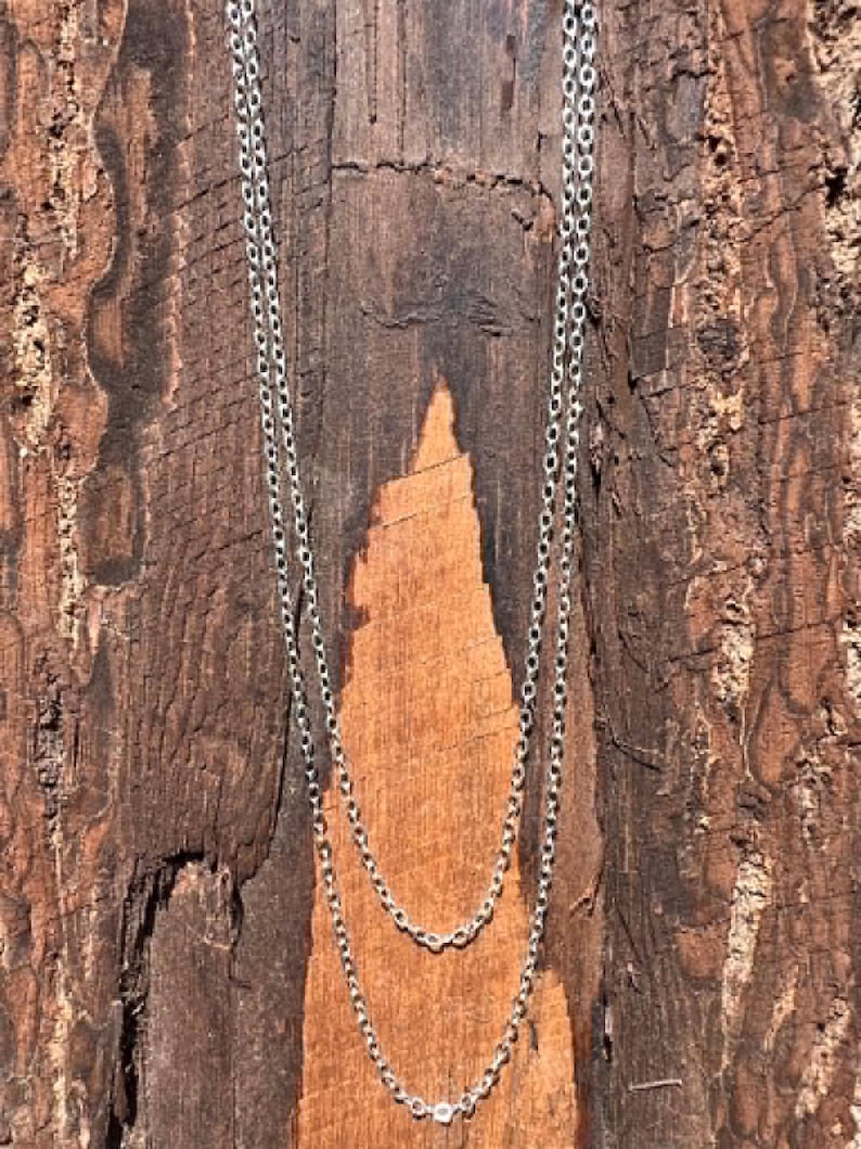 925 Sterling Silver Cable Chain | Made in Italy | 20 or 22 Inch Necklace | Fine Silver Chain image 3