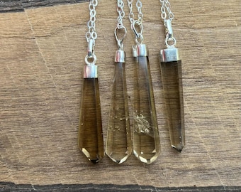 Natural Citrine Pendant ~ 925 Sterling Silver