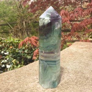 Large Rainbow Fluorite Tower Generator Point ~ 5.43&quot;