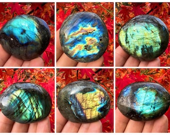 Choose your Labradorite Palm Stone ~ Medium ~ Large