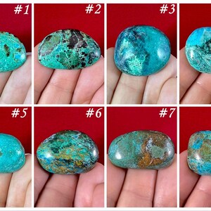 Choose your Chrysocolla tumbled stone crystal Peru image 2