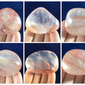 Fire Quartz Palm Stones ~ Hematoid Quartz