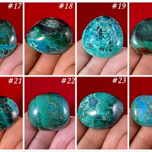 Choose your Chrysocolla tumbled stone crystal Peru image 4