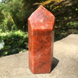 Großer Orangencalcit Turm ~ Brasilien