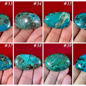 Choose your Chrysocolla tumbled stone crystal Peru image 6