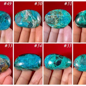 Choose your Chrysocolla tumbled stone crystal Peru image 8