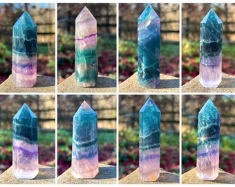 Bleu, arc-en-ciel, fluorite, tour, générateur, ~, bleu, vert, violet