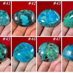 Choose your Chrysocolla tumbled stone crystal Peru image 7