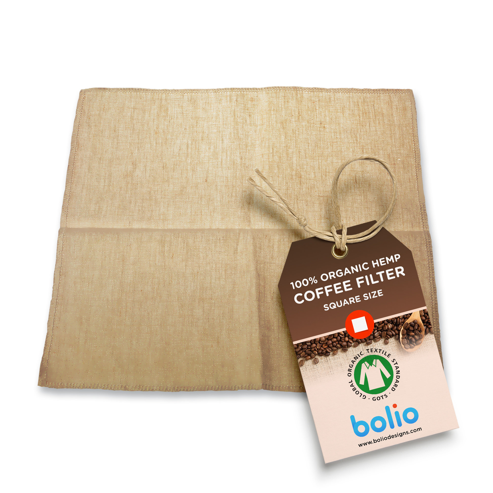 Bolio Organic Hemp Coffee Filter Square Etsy