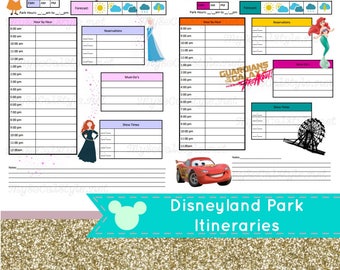 Disney World Planning Printable Itinerary Template