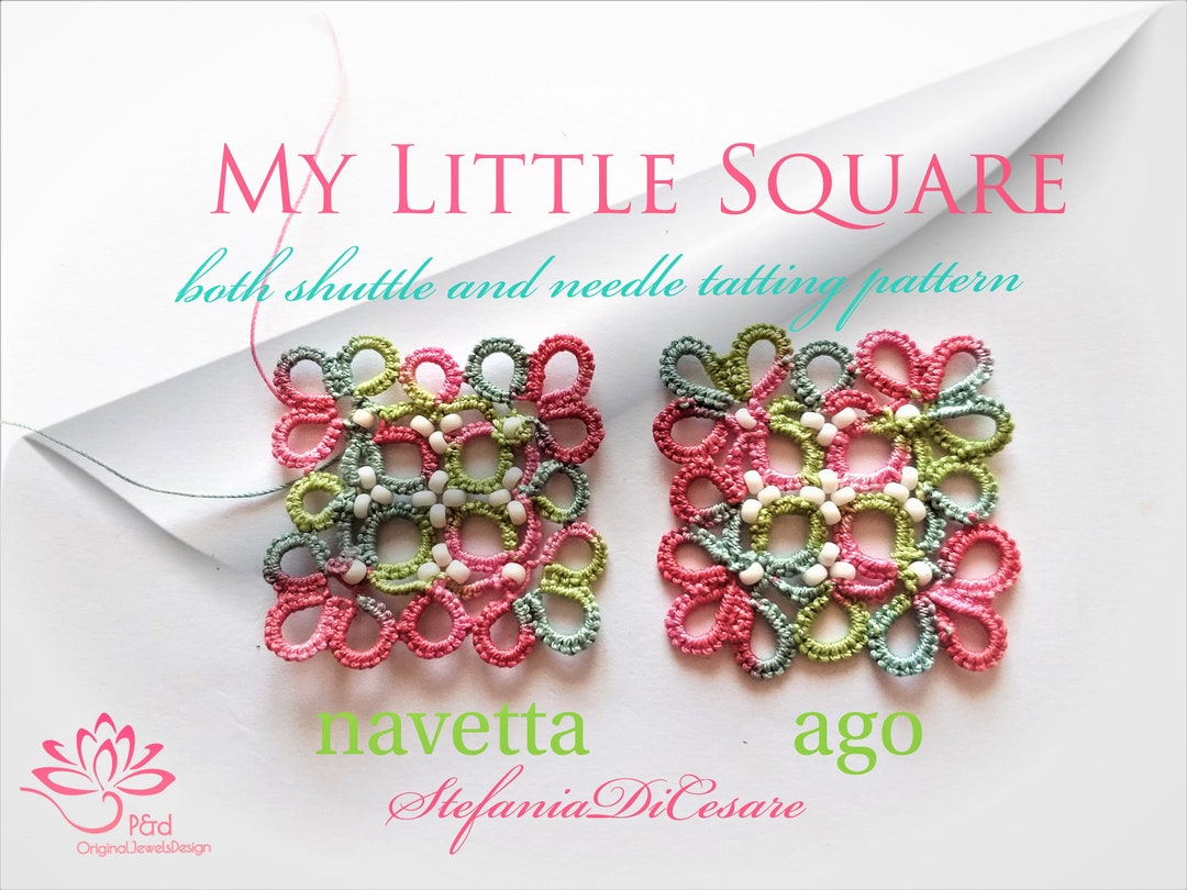 Shuttle and Needle Tatting Tutorial: my Little Square Etsy UK