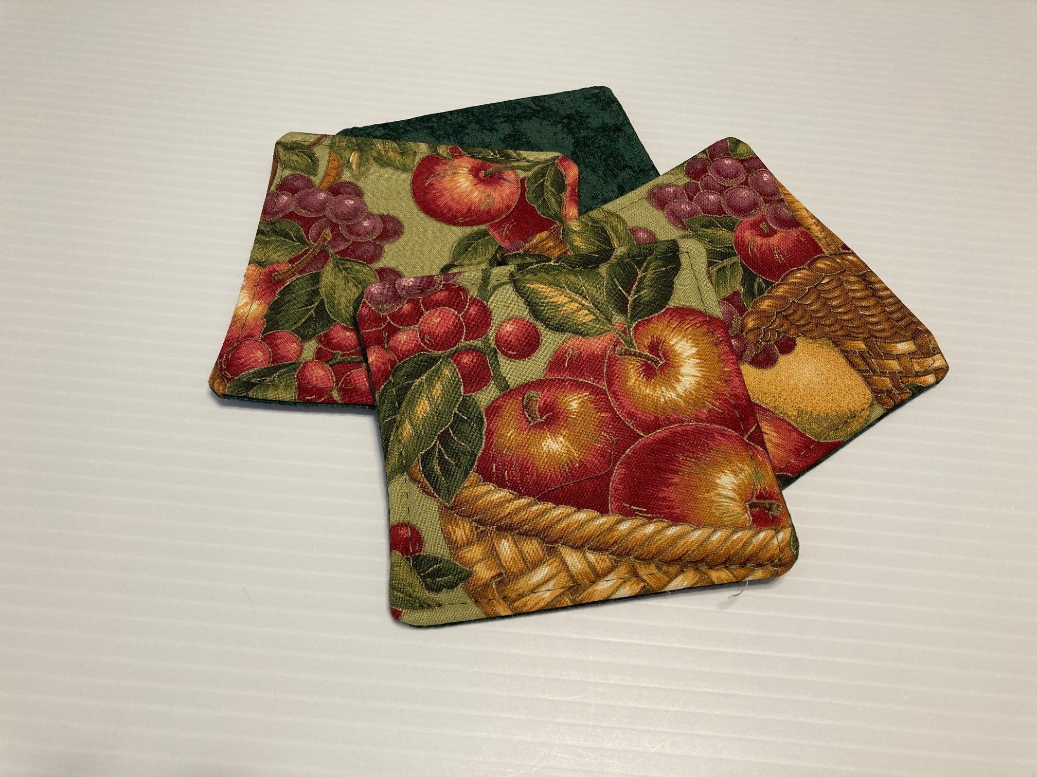 Placemats Set of Including Coasters Vintage Print Etsy