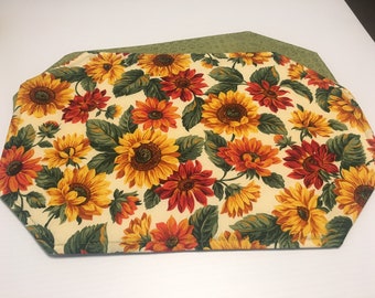 Placemats - Sets of 4 including Coasters - Sunflower Print