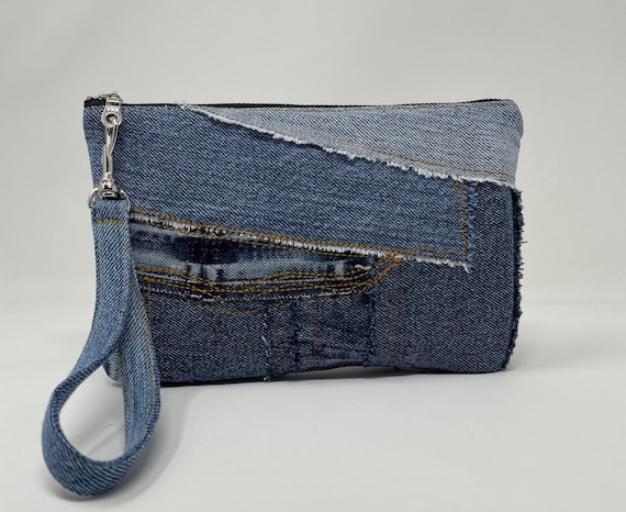 Denim wristlet hotsell