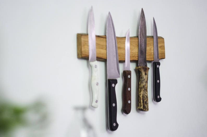 oak knife rack holder Etsy