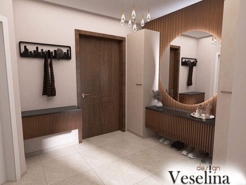 Custom Hallway Interior Design, Cozy Home Visualization - Etsy