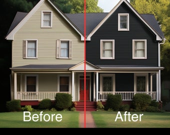 Digital House Painting, Exterior Color Schemes, Exterior painting