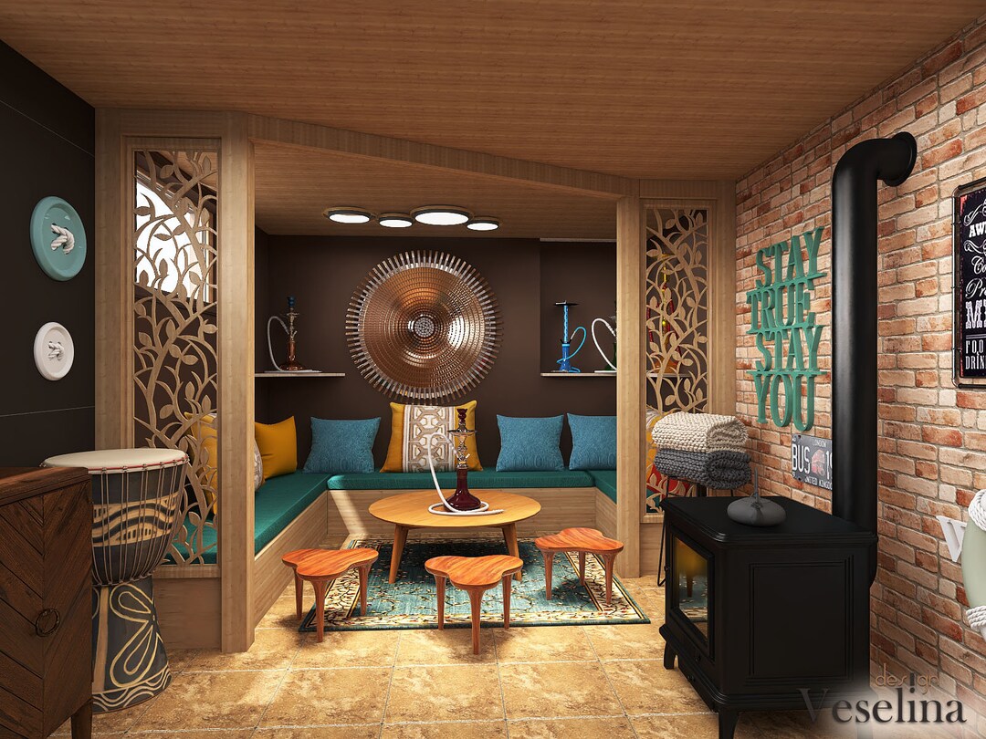 Hookah Room Interior Design for Your Room Ideas for Hookah - Etsy