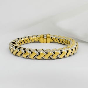 18k Two-Tone Gold Linked Bracelet
