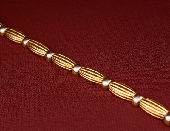 Two-Tone Gold Fluted Bracelet - image 1