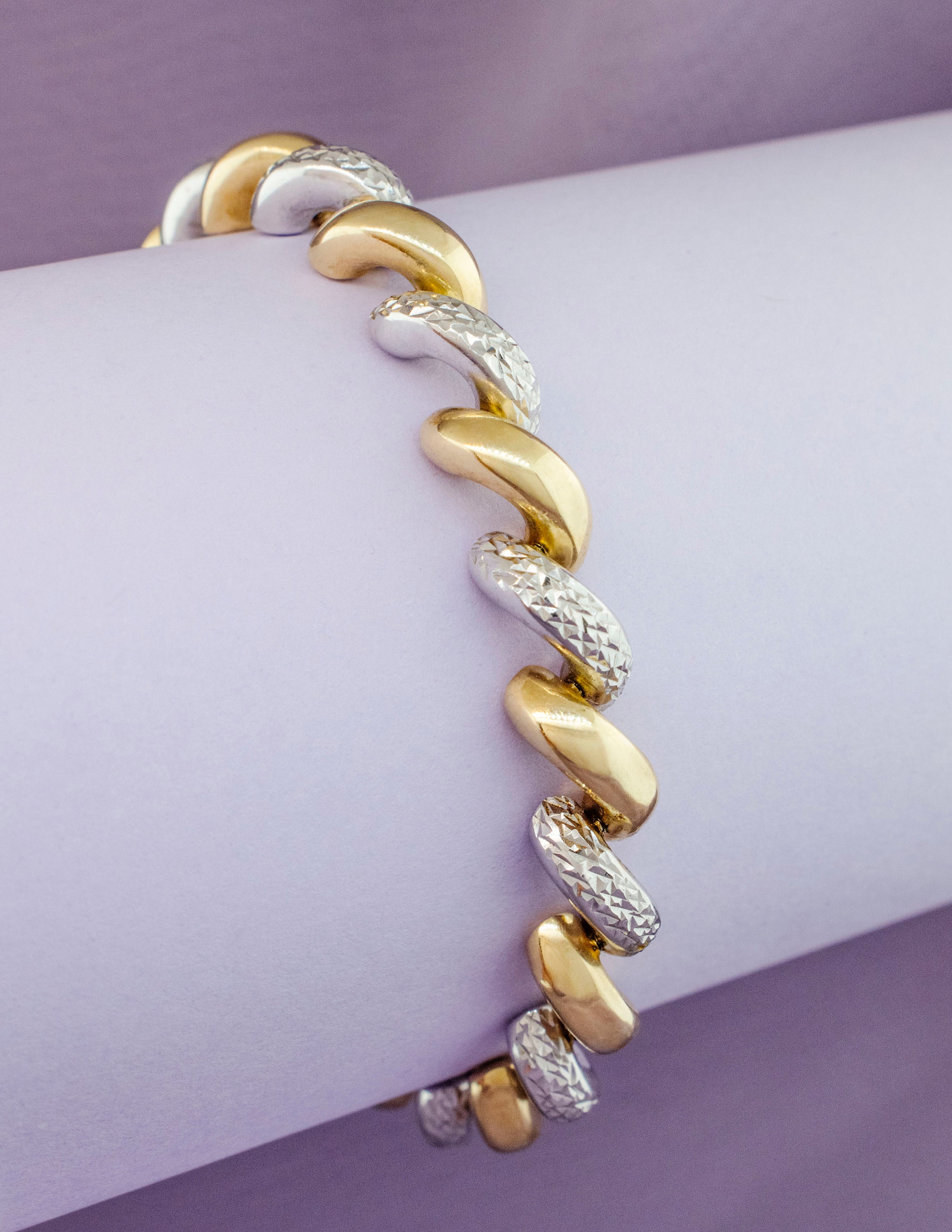 14k Yellow and White Gold San Marco Bracelet