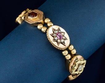 Vintage 14k Yellow Gold Slide Bracelet