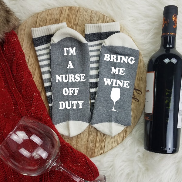 Gift for Nurse, Nurse Socks, Gifts under 20 dollars, Nursing School Gift,Graduation Gift, Easter Gift,Wine Socks, Mothers Day Gift, Birthday