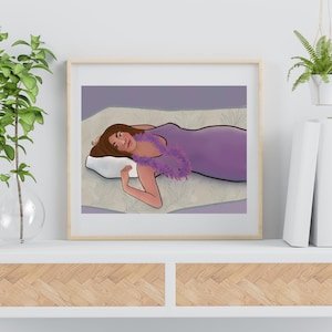Lei Lady Lay, Hawaiian Wahine Wall Art Print, Tropical Vibes, Wall Hanging Digital Download, Hawaii Print, Kanak Maoli Art, Indigenous Art