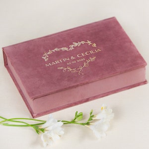 Personalisierte Hochzeit Erinnerungsbox | Benutzerdefinierte Größe Memory Box | Fotoalbum-Box | Erinnerungsbox aus Leinen |  Sammelalbum aus Samt | Große Geschenk Box