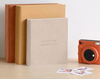 Instax Mini Photo Album, Personalized Ring Binder for Fujifilm Instax Mini EVO, 40, 11, 9, 7s etc., Embossed Album for Photos up to 2.5x3.5&quot;