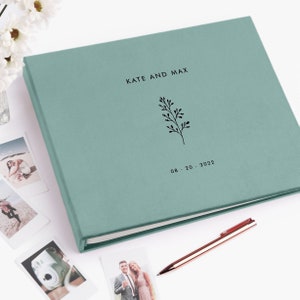 Wedding Guest Book Alternative | Personalized Wedding Album Compatible with all Instant Photos | Photo Booth Book for 2x6 & 4x6 Photos