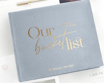 Diario personalizado de deseos para parejas, libro de aventuras a medida, álbum de recuerdos de viajes, el mejor regalo para bodas, aniversarios y compromisos.