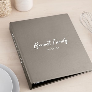 Personalized Recipe Book | Custom Cook Book Journal | Hard Cover Recipe Organizer | Recipe Ring Binder | Bestseller Cooking Gift