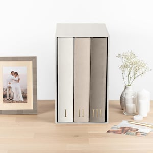 Self-Adhesive Wedding Photo Album with Slipcase | Extra Large Scrapbook Album | Choose 1, 2, or 3 Albums with Matching Slipcase